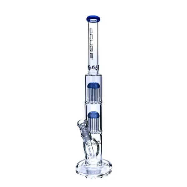 Bougie Glass 17" Straight Shooter Double Perc Waterpipe