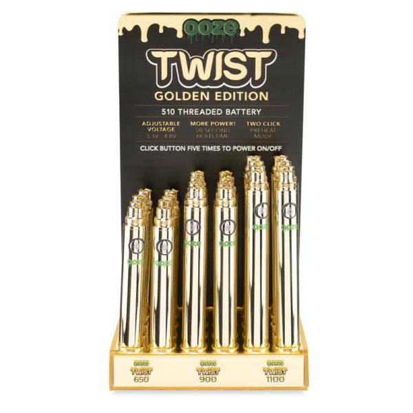 Ooze Twist Battery Gold Edition 510 Threaded 24ct